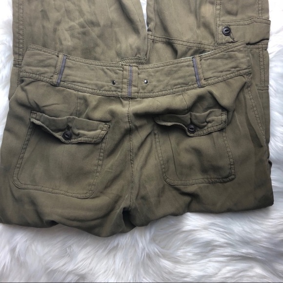 Anthropologie Hei Hei Silk Capri Cargo Pants - Picture 5 of 6